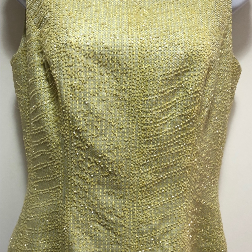 Beaded Carmen Marc Valvo Top Standout. Soft tailored flattering flair